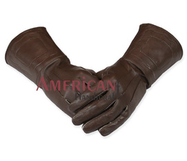 Brown Leather Historical Gloves