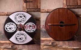 Viking Wooden Shield with Norse griffon motif