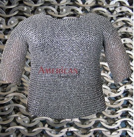 Chain mail Aluminum 10 mm flat riveted with soiled ring 