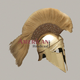 Italic Corinthian Helmet (Brass) with Plume