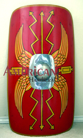 Roman Shield Scutum 42" x 33" Brass Lined