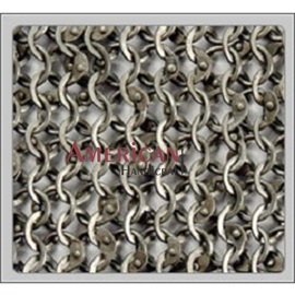 8 mm chain mail (Round Riveted With Solid Ring)