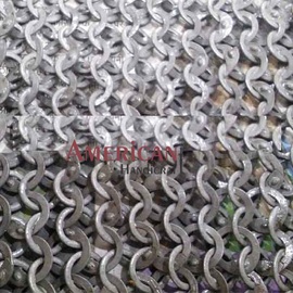 CHAIN MAIL 7 MM WEDGE RIVETED WITH SOLID RING