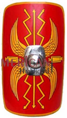 Roman Shield Scutum 42" x 33" Brass Lined